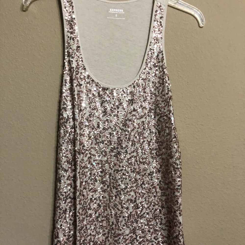 Express, rose gold tank, size medium - Picture 1 of 3